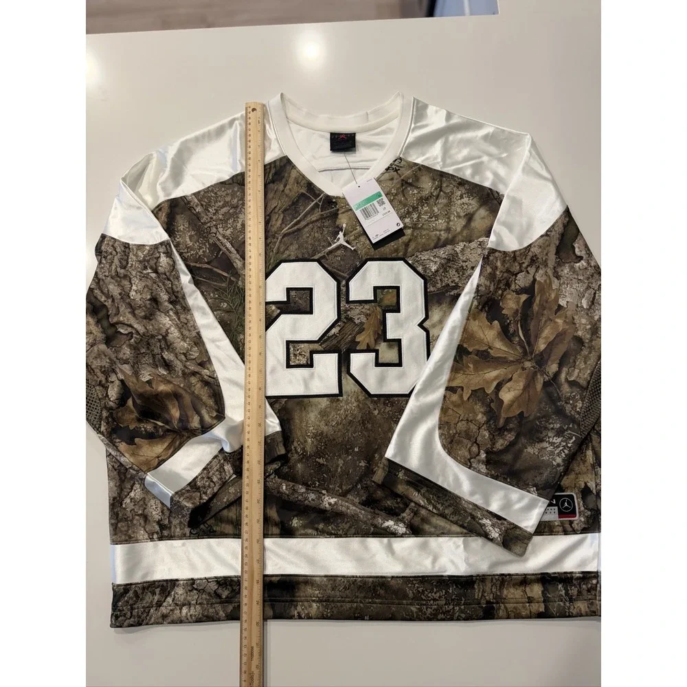 Jordan Brooklyn Realtree Hockey Jersey Men's XL Camo White Oversized 23